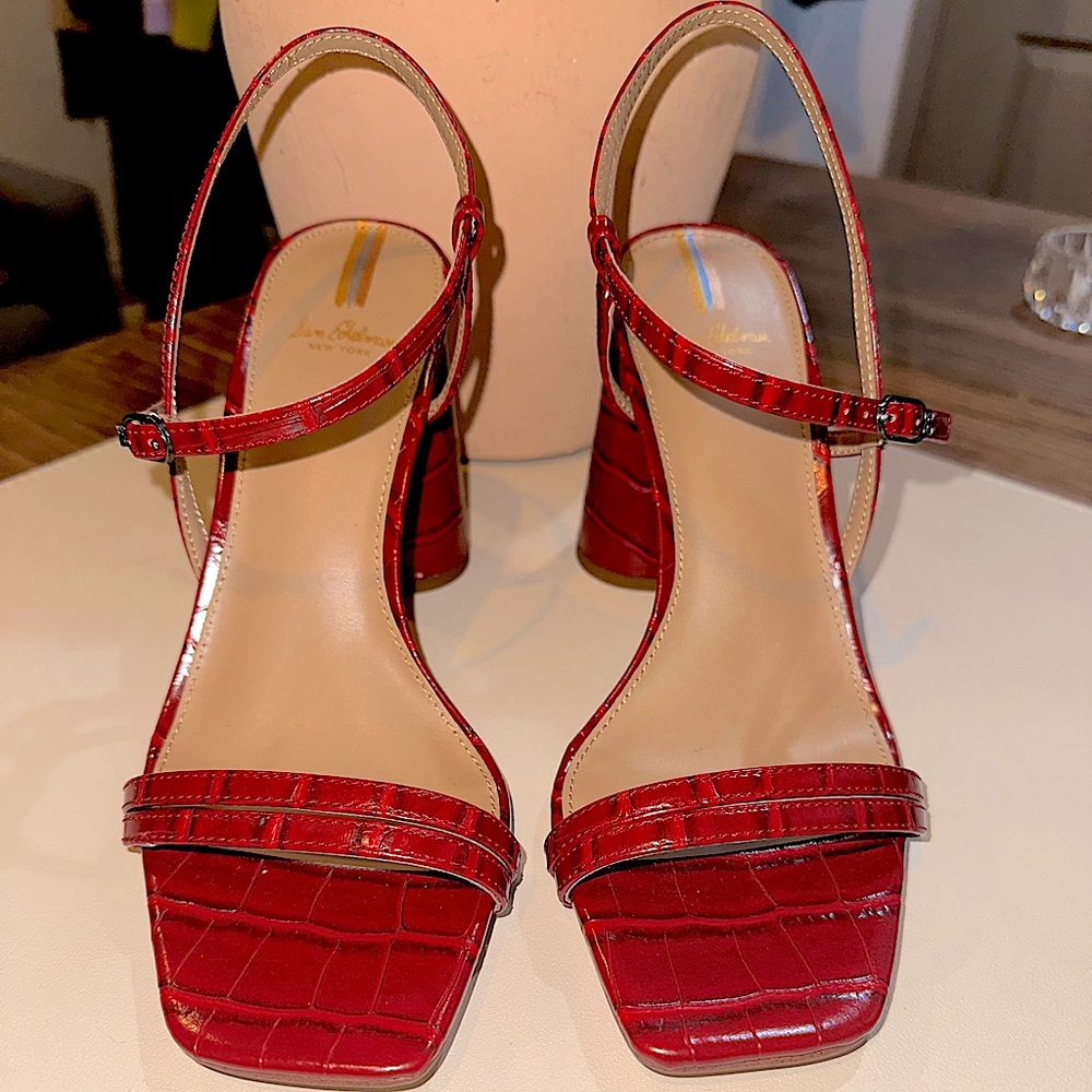 Red Sam Edelman Kit Slingback Block Heel Sandal